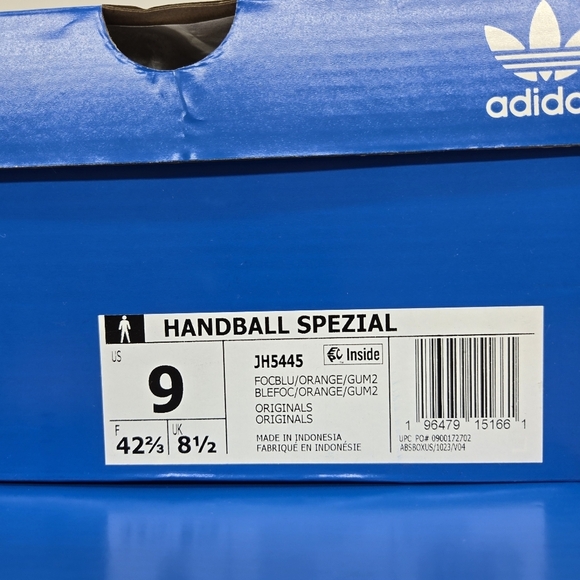 New Adidas Handball Spezial \'Focus Blue Orange Gum\' Men\'s Shoes Size 9 main image 6